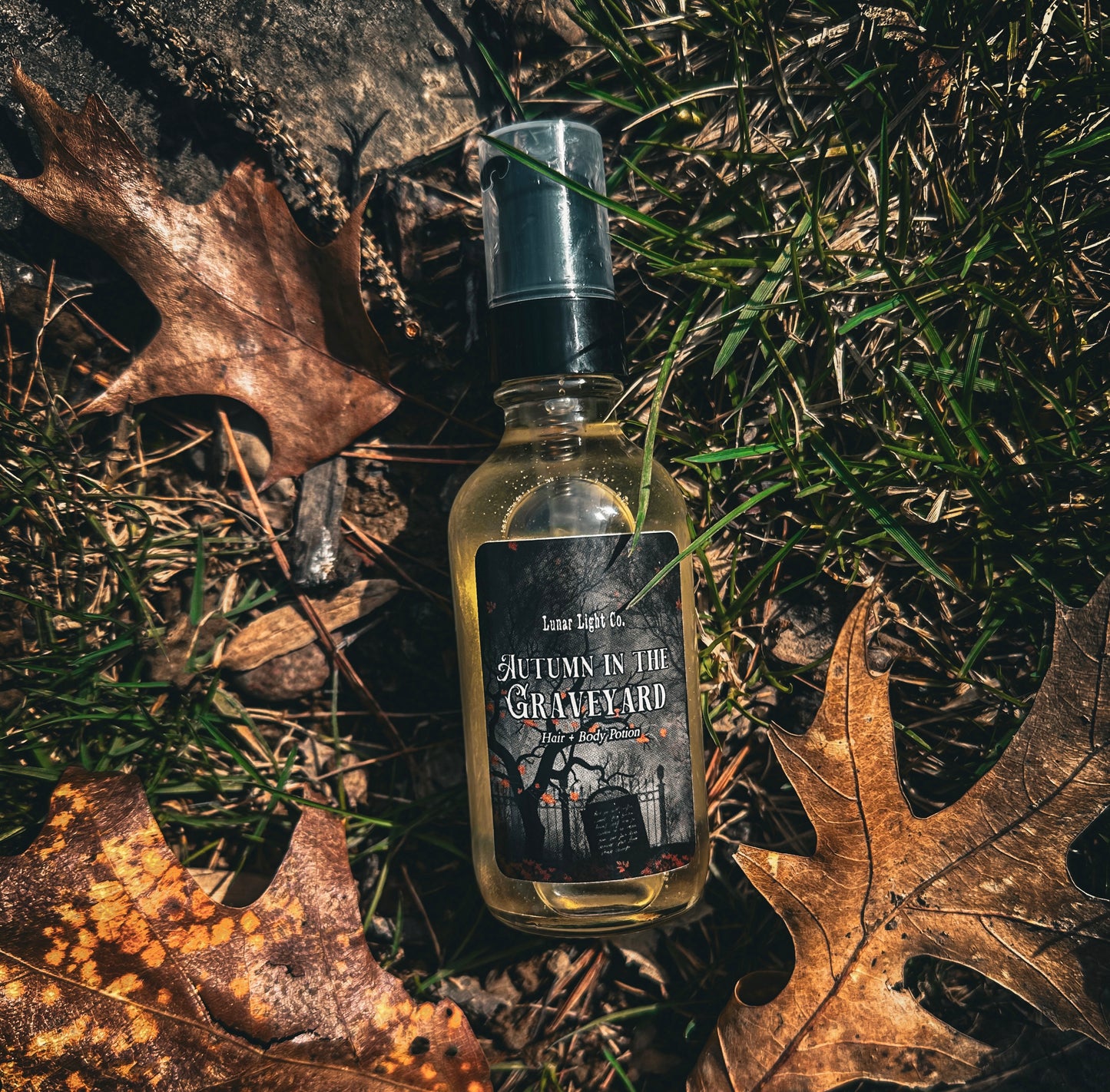 Autumn in the Graveyard - Smoked Woods & Leaves - Hair Potion