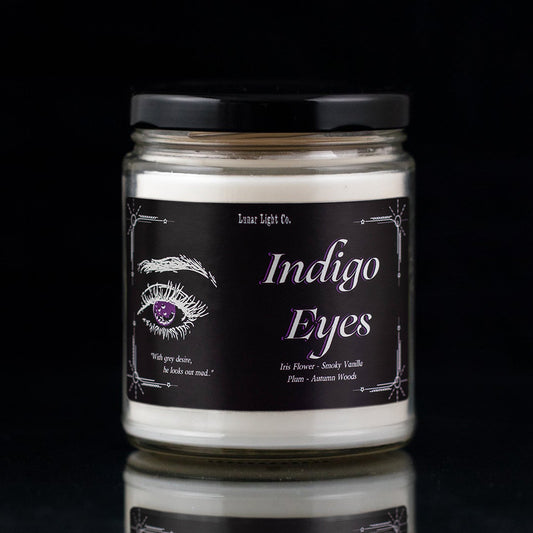 Indigo Eyes - Iris Flower & Autumn Woods