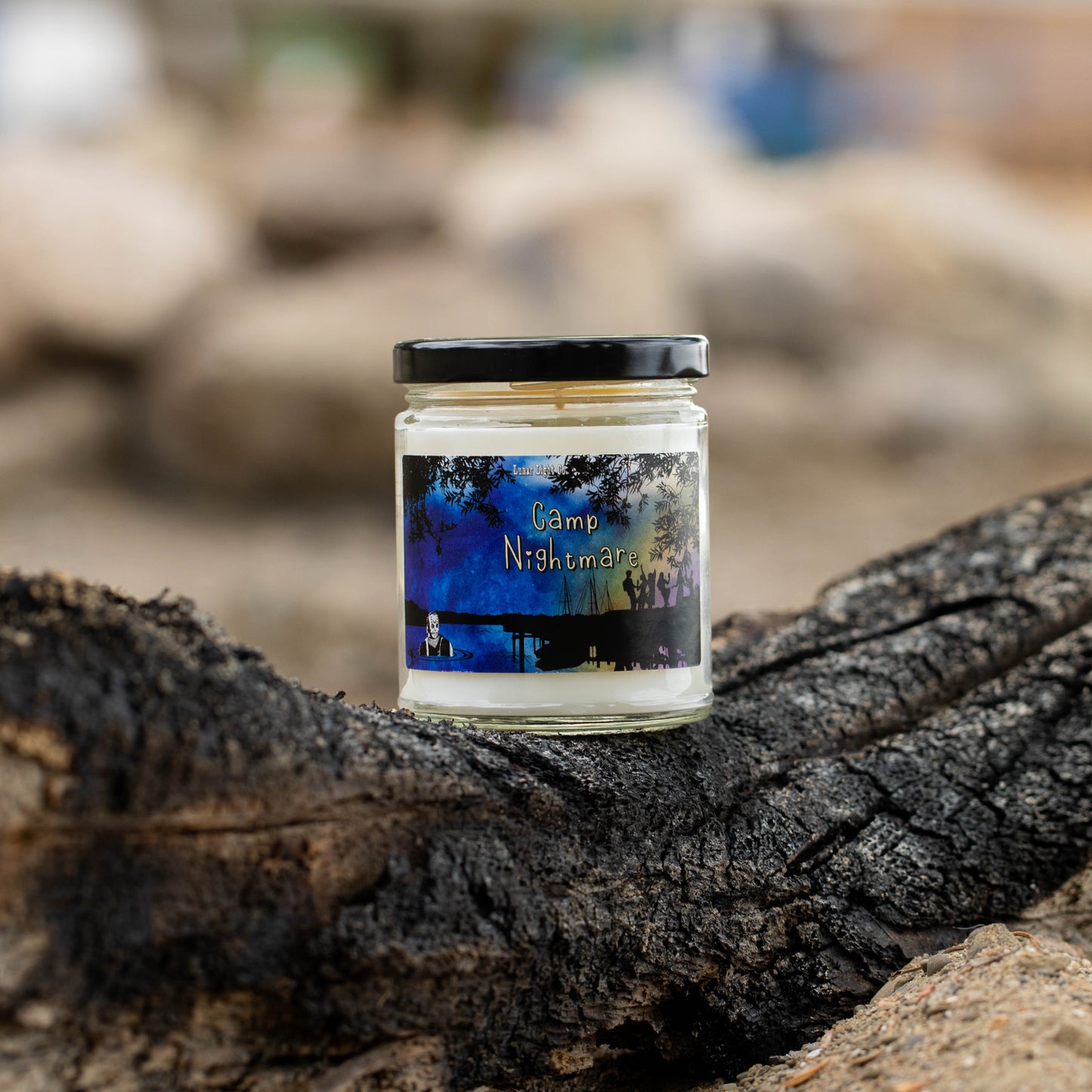 Camp nightmare campfire scent candle