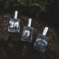 Gothic Perfumes displayed in earthy setting