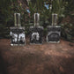 Gothic Perfumes displayed in earthy setting
