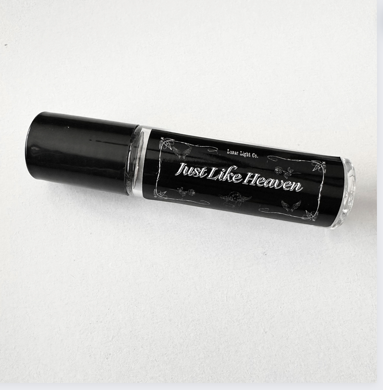 Just Like Heaven perfume oil bottle on white