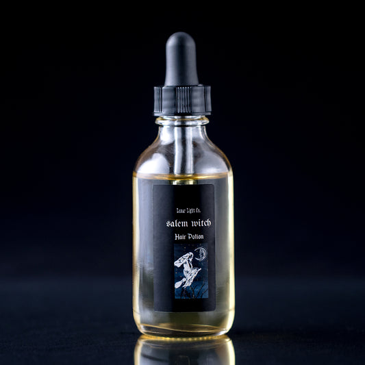 salem witch hair potion in glass dropper bottle