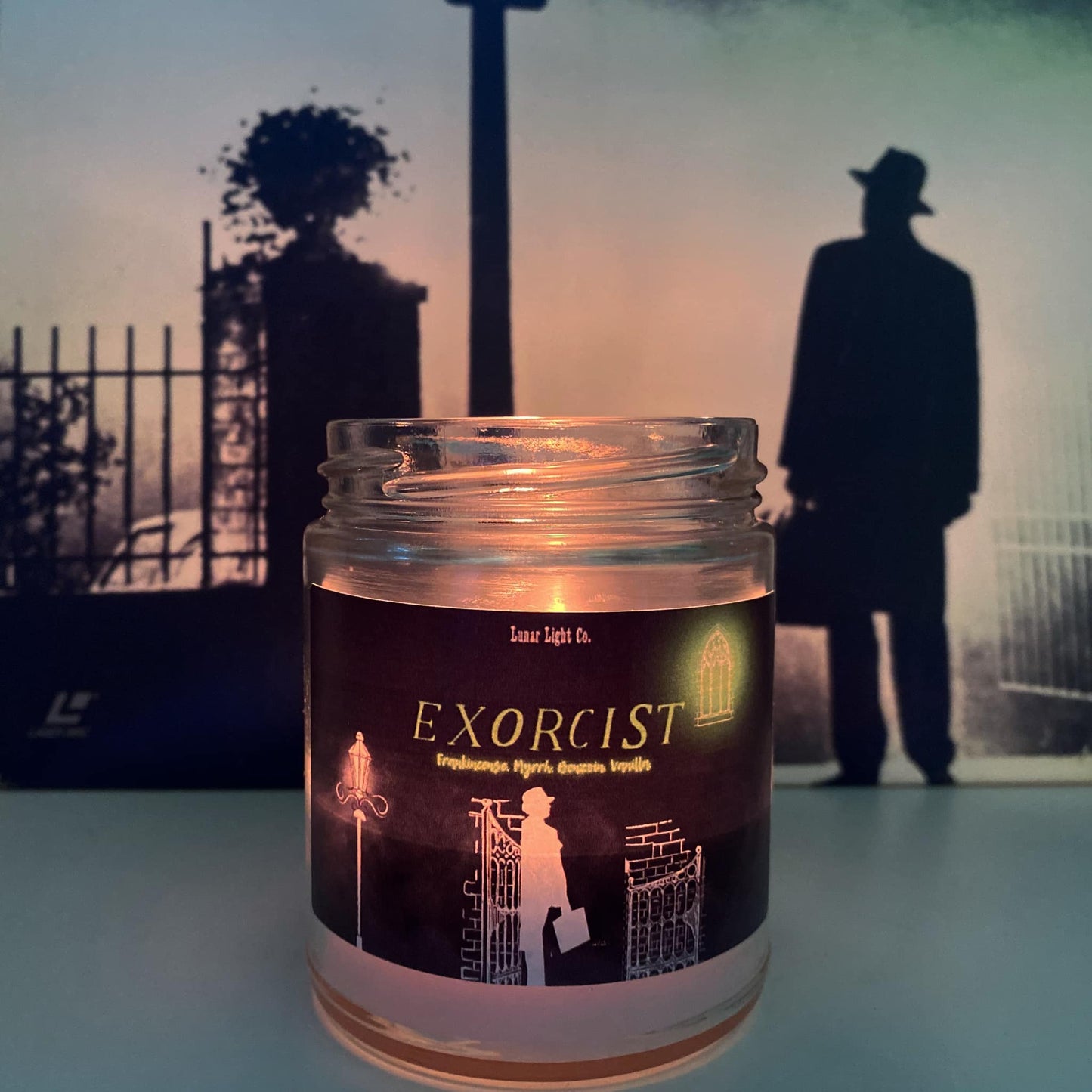 Exorcist Candle with the movie