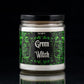 green witch candle