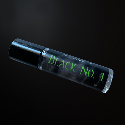 black number 1 perfume oil in roller bottle